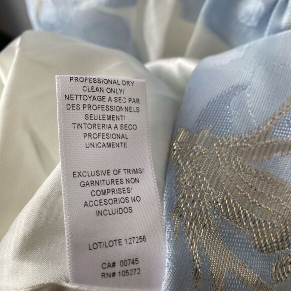 Kay Unger CASSIE MIDI DRESS Size 12 Blue, Silver, White - Picture 13 of 13